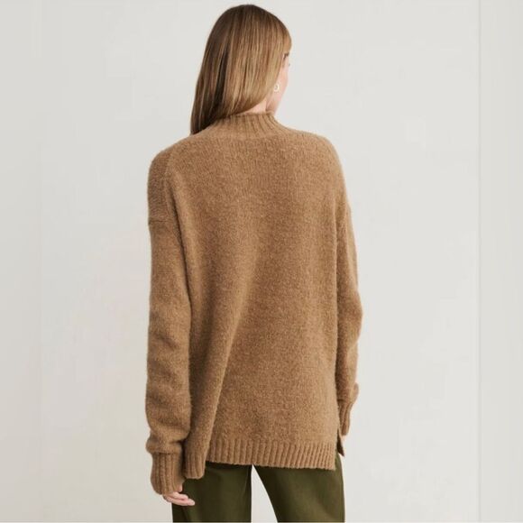 JENNI KAYNE Alpaca Mockneck Pullover In Tan Color Size M - Picture 2 of 7